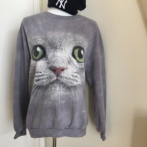 Weird Huge Cat Face Sweatshirt